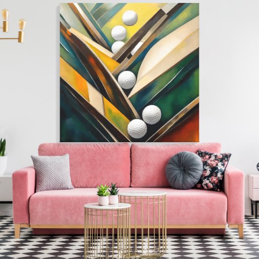 Golf Balls - Malerei - Leinwand Art Print (Insitu (Wohnzimmer))
