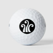 Golf Balls mit drei Krawatten Golfball (Vorderseite)