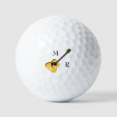 Golf Balls Mit Monogramm akustische Gitarrendesign Golfball (Vorderseite)