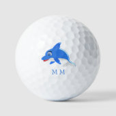 Golf Balls Mit Monogramm Dolphin-Design Golfball (Vorderseite)