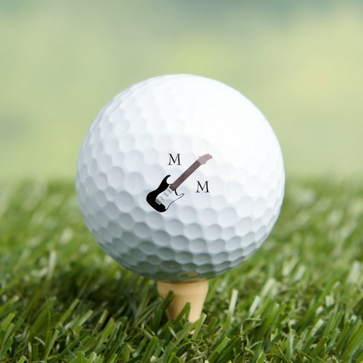 Golf Balls Mit Monogramm elektrische Gitarre Desig Golfball (Insitu T-Shirt)