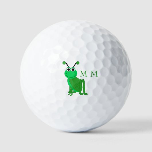 Golf Balls Mit Monogramm Grasshopper Design Golfball (Vorderseite)