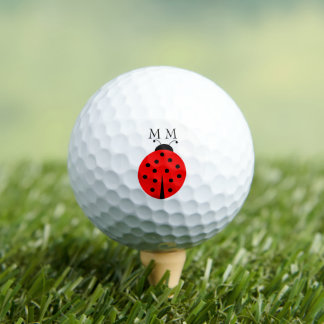 Golf Balls Mit Monogramm Ladybug Design Golfball