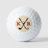 Golf Balls mit seinen Initialen Golfball (Vorderseite)