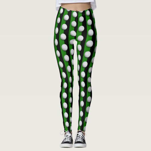 Golf Balls Muster | Coole Girly-Sport-Geschenke Leggings (Vorderseite)