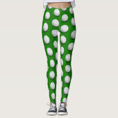 Golf Balls Muster | Cooles Girl-Green-Sportgeschen Leggings (Vorderseite)