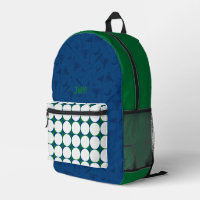 Golf Balls Muster INITIALS Green Blue Preppy Fun