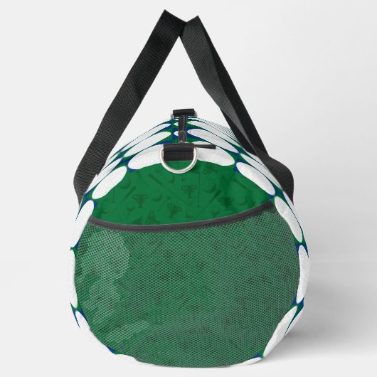 Golf Balls Muster INITIALS Green Blue Preppy Fun Duffle Bag (Rechts)