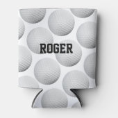 Golf Balls Muster | Name des Spielers Dosenkühler (Vorderseite)