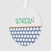 Golf Balls NAME Modernes Golfspielen Kinder Farben Ornament (Vorderseite)