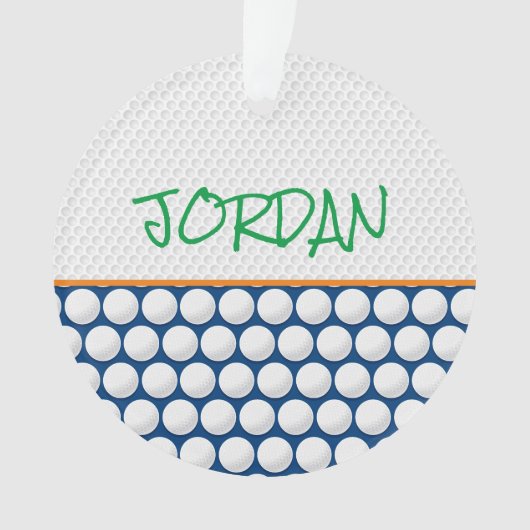 Golf Balls NAME Modernes Golfspielen Kinder Farben Ornament (Vorderseite)