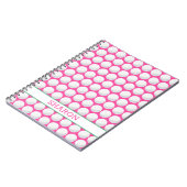 Golf Balls Name Rosa Weiß Notizblock (Linke Seite)