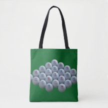 Golf Balls on a Green Background Are on a Shopping