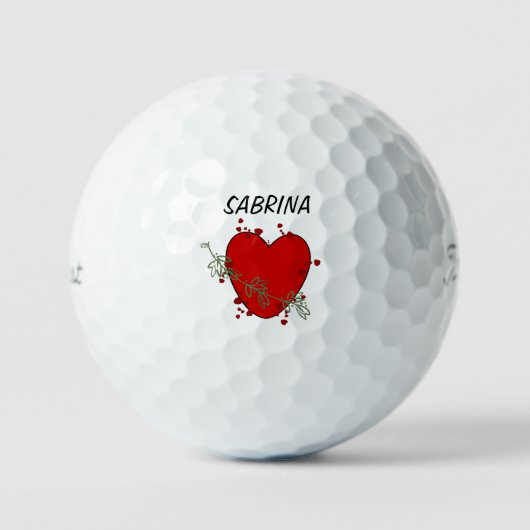 Golf Balls "Red Heart" Golfball (Vorderseite)