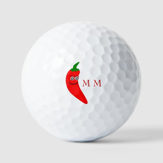 Golf Balls Roter Chili Pepper Design Golfball (Vorderseite)