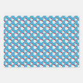 Golf Balls Santa's Hat & Snowflakes farbenfroh Geschenkpapier Set (Vorderseite 2)