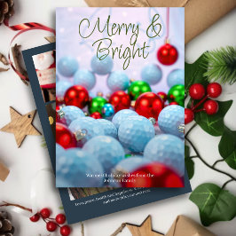 Golf Balls & Shiny Ornaments ・ Drei Fotos Marine Feiertagskarte