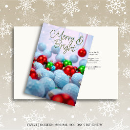 Golf Balls & Shiny Ornaments Feiertagskarte