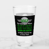Golf Balls Spaß Glas (Vorderseite)