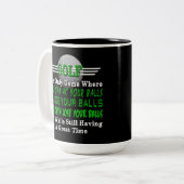 Golf Balls Spaß Zweifarbige Tasse (Vorderseite Links)