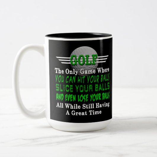 Golf Balls Spaß Zweifarbige Tasse (Links)