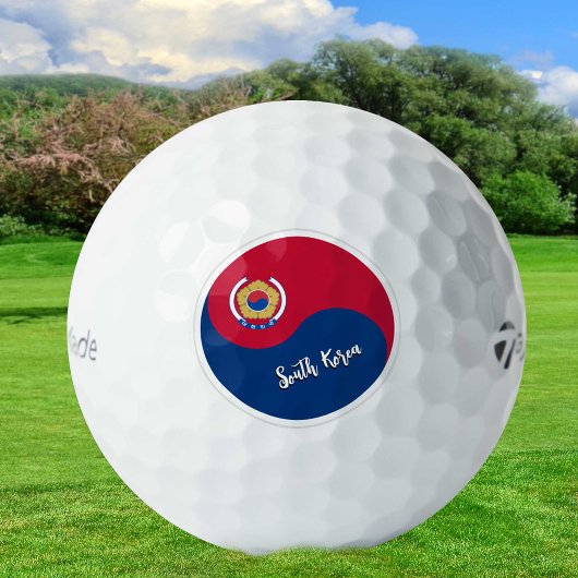 Golf Balls, Südkorea, Patriotische koreanische Fla Golfball