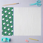 Golf Balls T-Shirts Blue Green White Dimples Seidenpapier (Basteln)