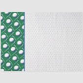 Golf Balls T-Shirts Blue Green White Dimples Seidenpapier (Vorderseite)