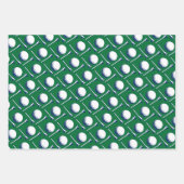 Golf Balls T-Shirts Dimples Moderner Golfspass Geschenkpapier Set (Vorderseite)