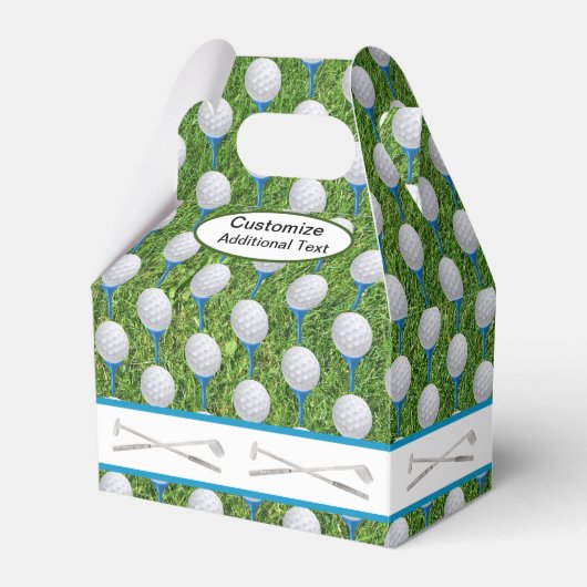 Golf Balls und Golf Clubs Gefälligkeitsbox Geschenkschachtel (Vorderseite)
