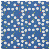 Golf Balls und T-Shirts Muster auf blau Stoff (Muster)