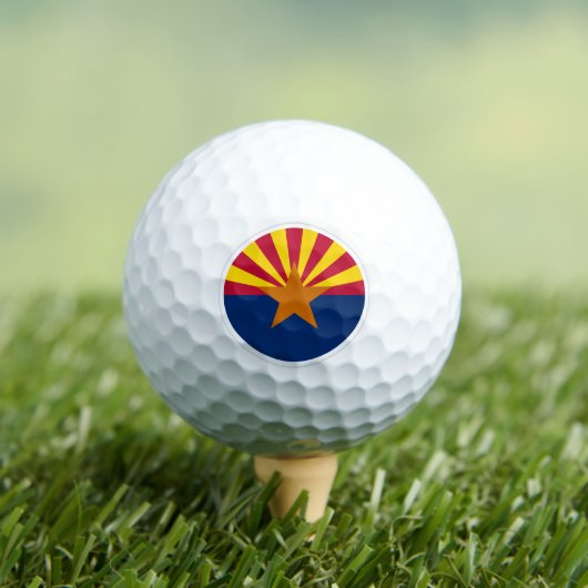 Golf Balls von Arizona, Staatsflagge / Patrioten Golfball (Insitu T-Shirt)