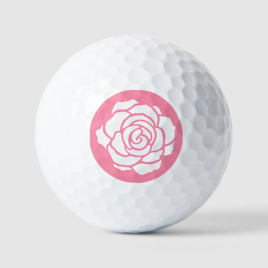 Golf Balls White Rose Golfball (Vorderseite)