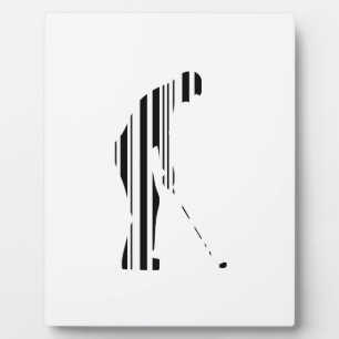 GOLF BAR CODE Golfer Golf Sport Muster Design Fotoplatte