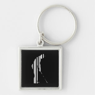 GOLF BAR CODE Golfer Golf Sport Muster Design Schlüsselanhänger