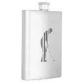GOLF BAR CODE Golfer Golfing Sports Design Flachmann (Rechts)