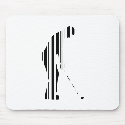 GOLF BAR CODE Golfer Golfing Sports Design Mousepad (Vorne)