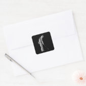 GOLF BAR CODE Golfer Golfing Sports Design Quadratischer Aufkleber (Umschlag)