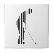 GOLF BAR CODE Golfer Golfsport Design Fliese (Vorderseite)