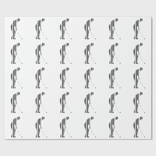 GOLF BAR CODE Golfer Golfsport Design Geschenkpapier (Flach)