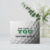 Golf Bar Mitzvah Danke Karte (Stehend Vorderseite)