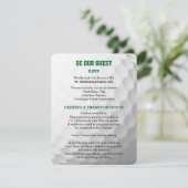 Golf Bar Mitzvah Guest Information Card Ankündigung (Stehend Vorderseite)