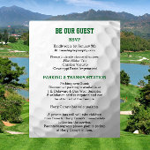 Golf Bar Mitzvah Guest Information Card Ankündigung
