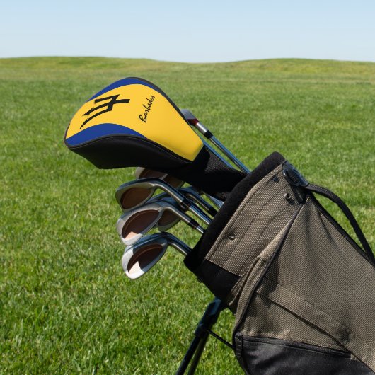 Golf Barbados & Barbados Flag / Golf Clubs Abdecku Golf Headcover (In SItu)