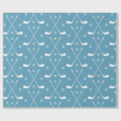 Golf Bat und Blue Background Geschenkpapier (Flach)