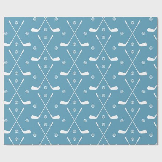 Golf Bat und Blue Background Geschenkpapier (Flach)