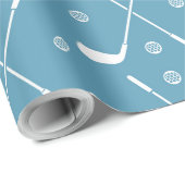 Golf Bat und Blue Background Geschenkpapier (Rolleneckpunkt)