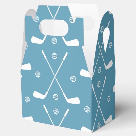 Golf Bat und Blue Background Geschenkschachtel (Geöffnet)