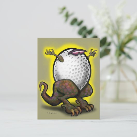 Golf Beast Postkarte (Stehend Vorderseite)