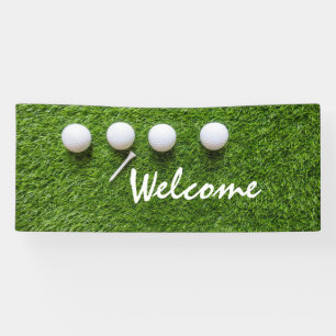Golf Begrüßungsbanner Golf-Bälle und Tee-to-Gre Banner